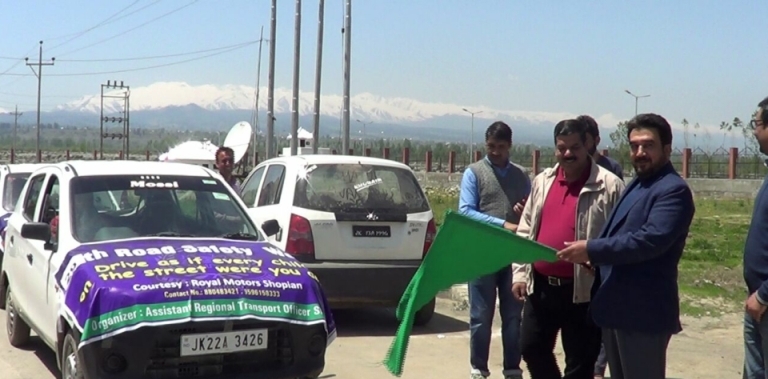 Road Safety Week: DC Shopian flags off rally