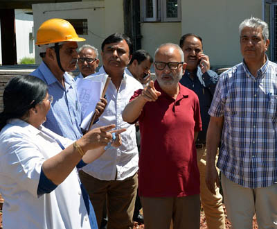 Naeem inspects progress of works on major projects in Jammu