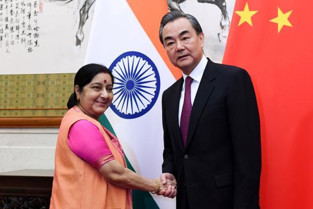 Swaraj meets Wang, discusses India-China ties