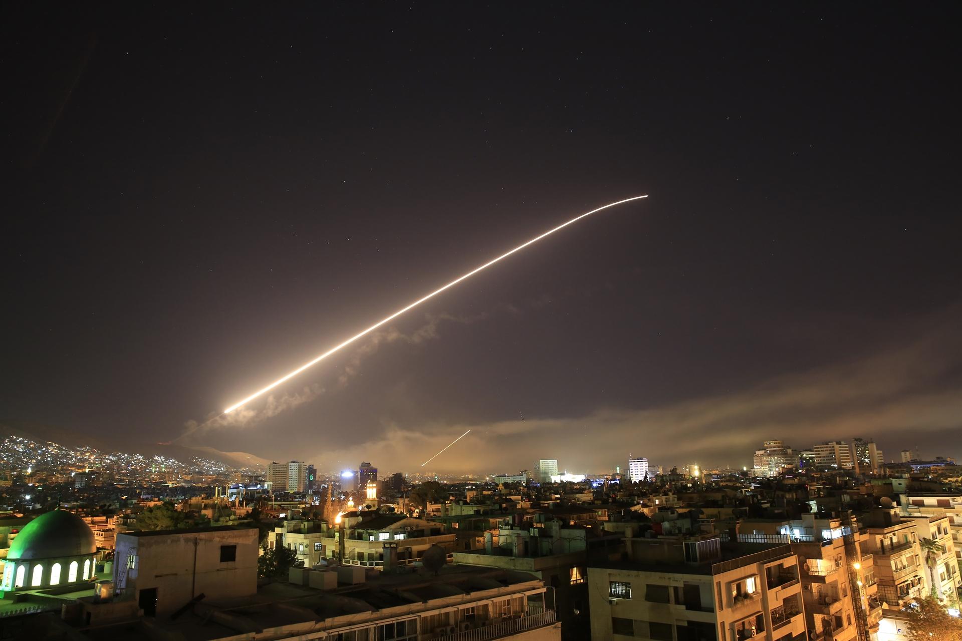 US launches ‘precision strikes’ on Syria as UK, France join in