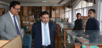 Durbar Move: Altaf Bukhari inspects various sections of Finance Deptt in Civil Secretariat