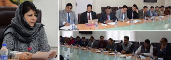 Mehbooba asks officers to ensure responsive, clean, prompt admn to people