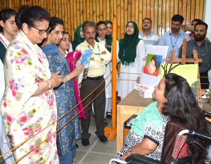 First Lady felicitates specially abled artists
