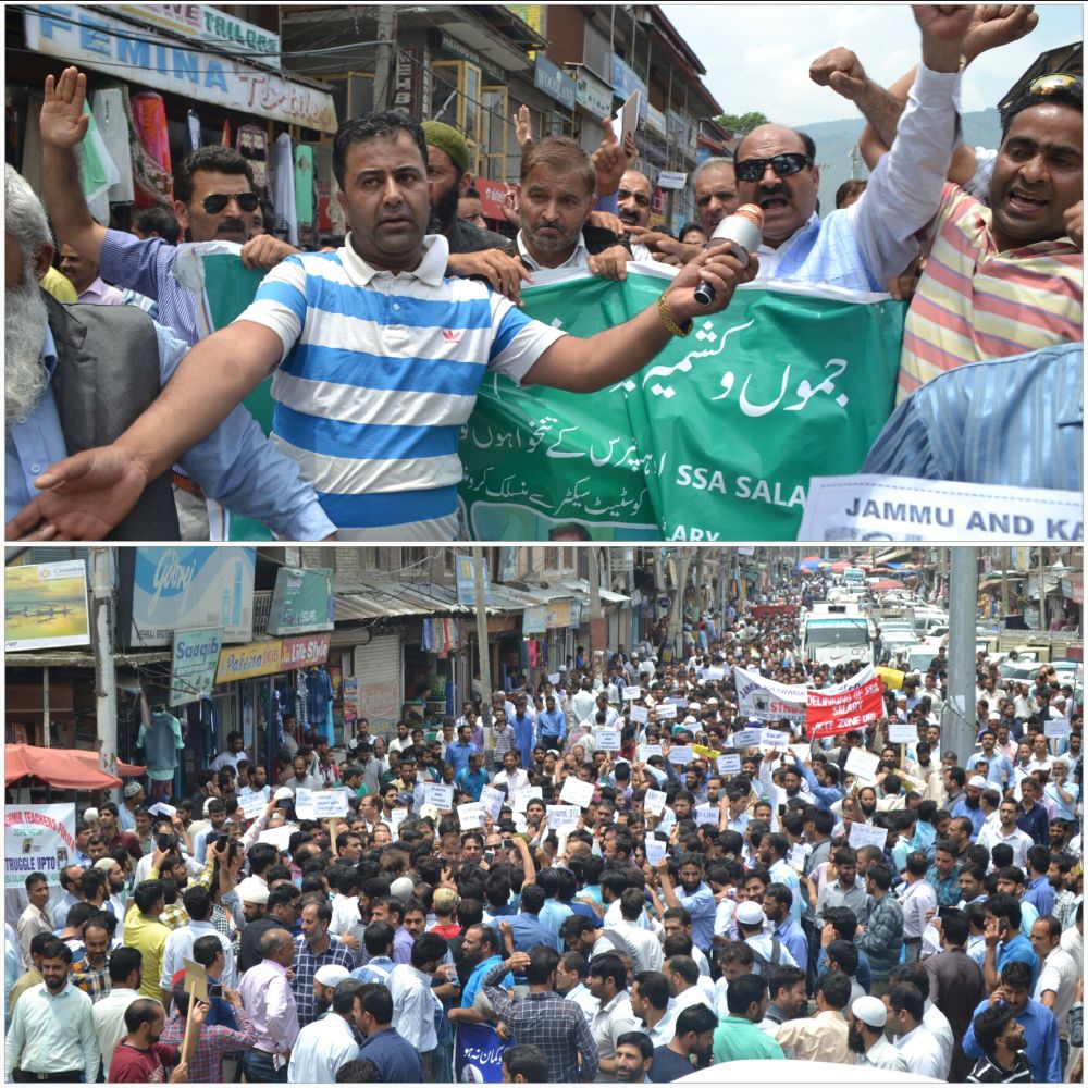 Thousands of SSA, RMSA teachers stage protests all over