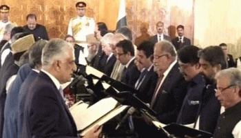 Pak caretaker govt takes charge till polls on July 25