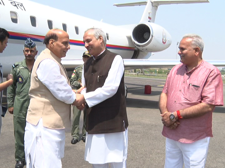 Rajnath Singh arrives on 2-day visit to JK