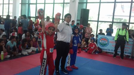 Kashmiri girl wins gold medal in kick-boxing