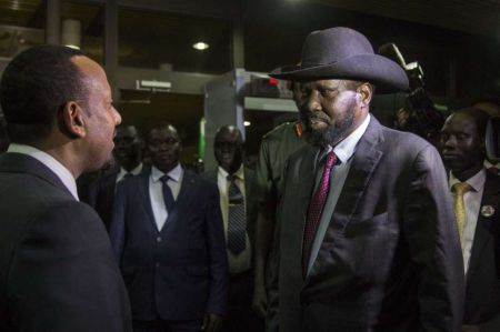 South Sudan’s warring leaders meet for 1st time since 2016