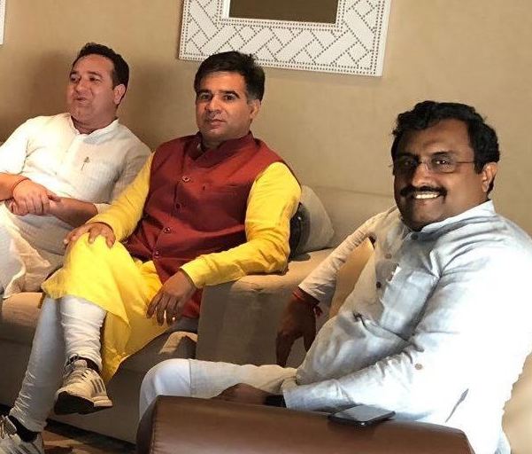 Amid speculations, Madhav meets BJP, PC legislators