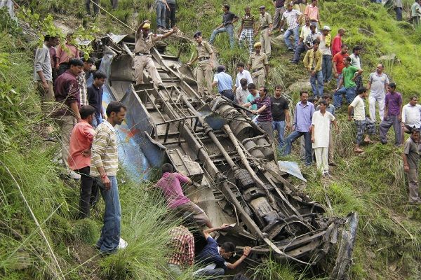 Bus carrying university staff plunges into gorge in Raigad, killing 33
