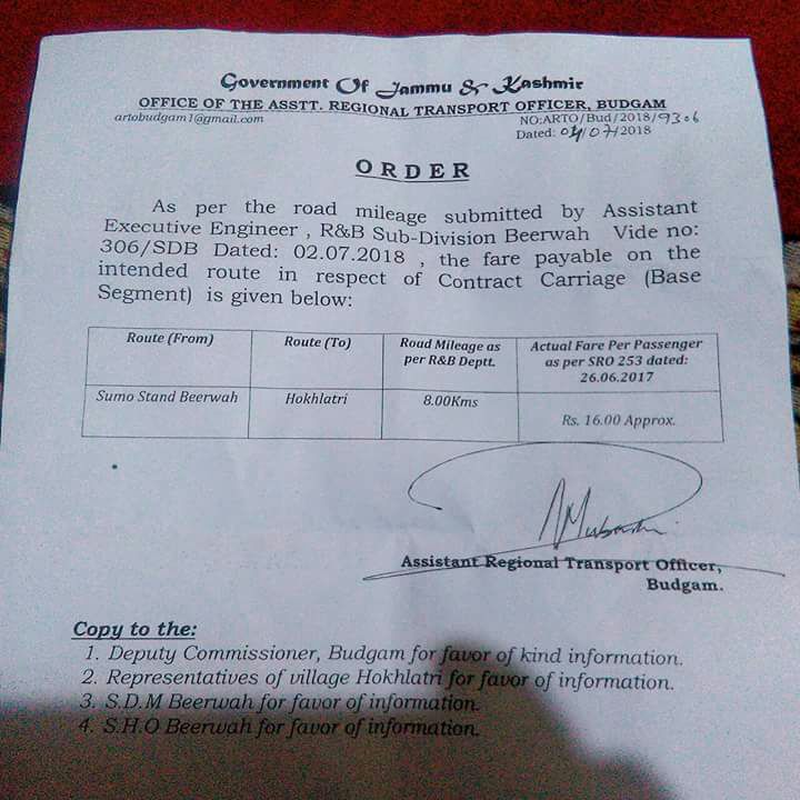 Sumo stand Beerwah snatches transport facility from 10 villages, people suffer