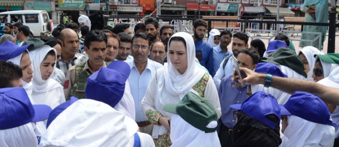 DC Budgam flags-off student traffic management drive