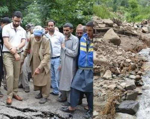 DC Srinagar takes firsthand assessment of damages from cloudburst at Faqir Gujri