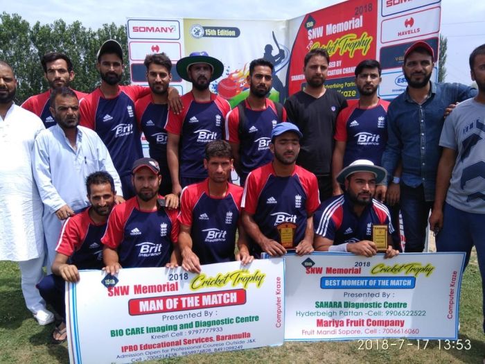 KCC Kanispora defeated Valley Boys Safapora by 5 wickets