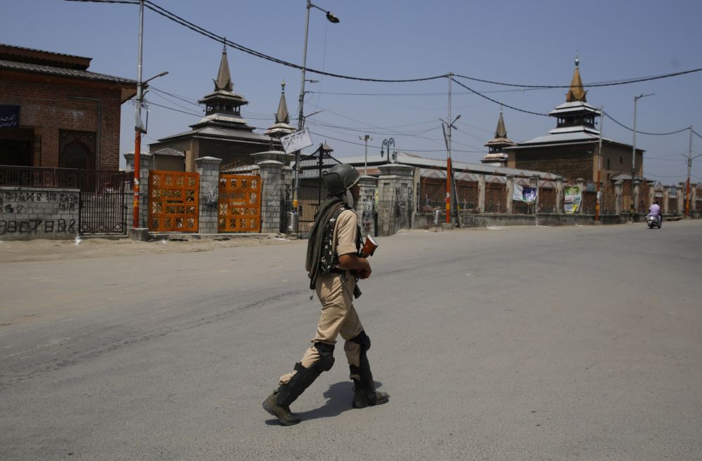 Restrictions in parts of Kashmir today