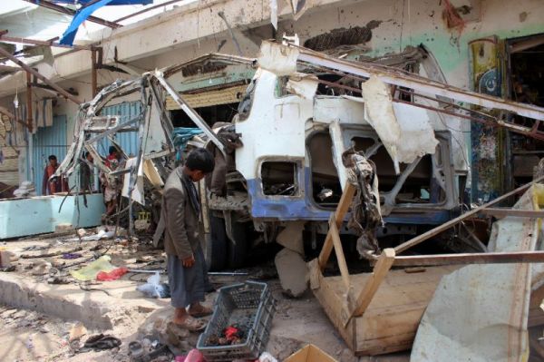Yemen in shock after Saudi-led strike on bus kills 29 children