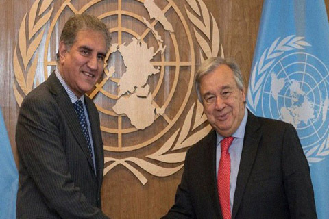 Pak FM urges UN Chief to play his role in resolving K-issue