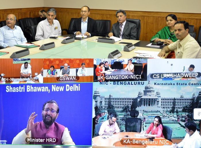 Advisor Ganai briefs Union HRD Minister about planned activities