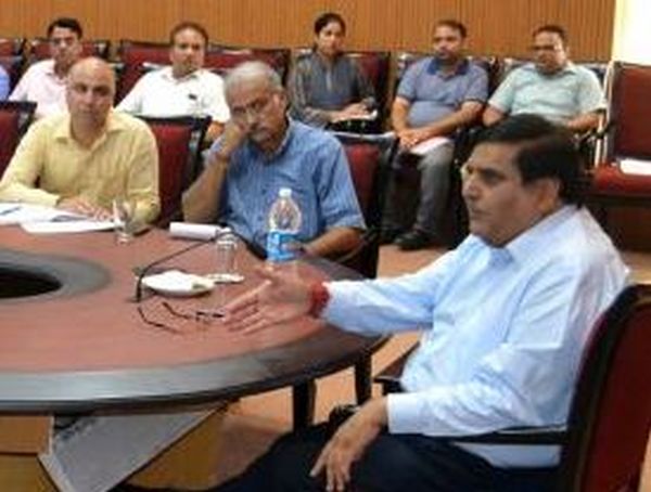 Advisor Vyas interacts with people at Jammu