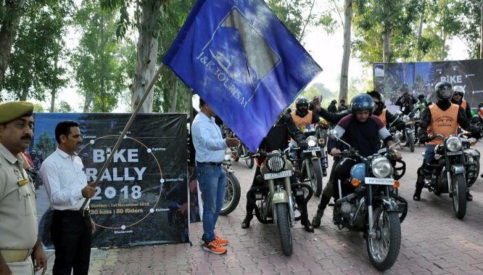 Director Tourism Jammu flags off bike rally