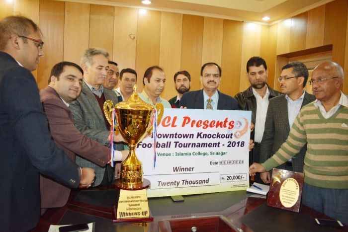 PCCF felicitates JK Forest Football team for winning DCL tournament
