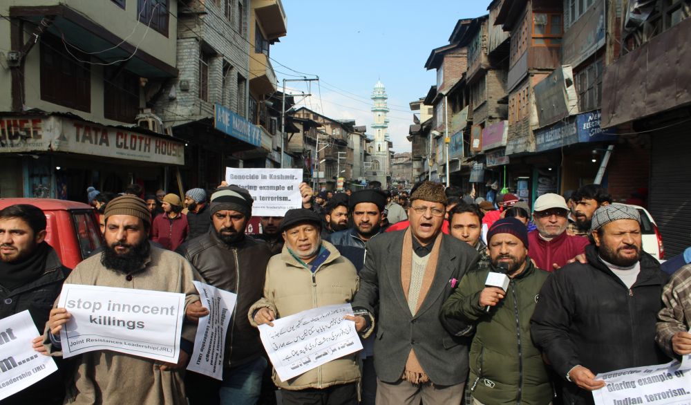 Hurriyat-G, JKLF protest against HR violations