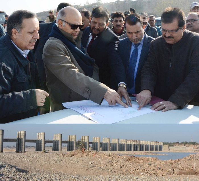 Sharma inspects progress on Tawi Barrage Project