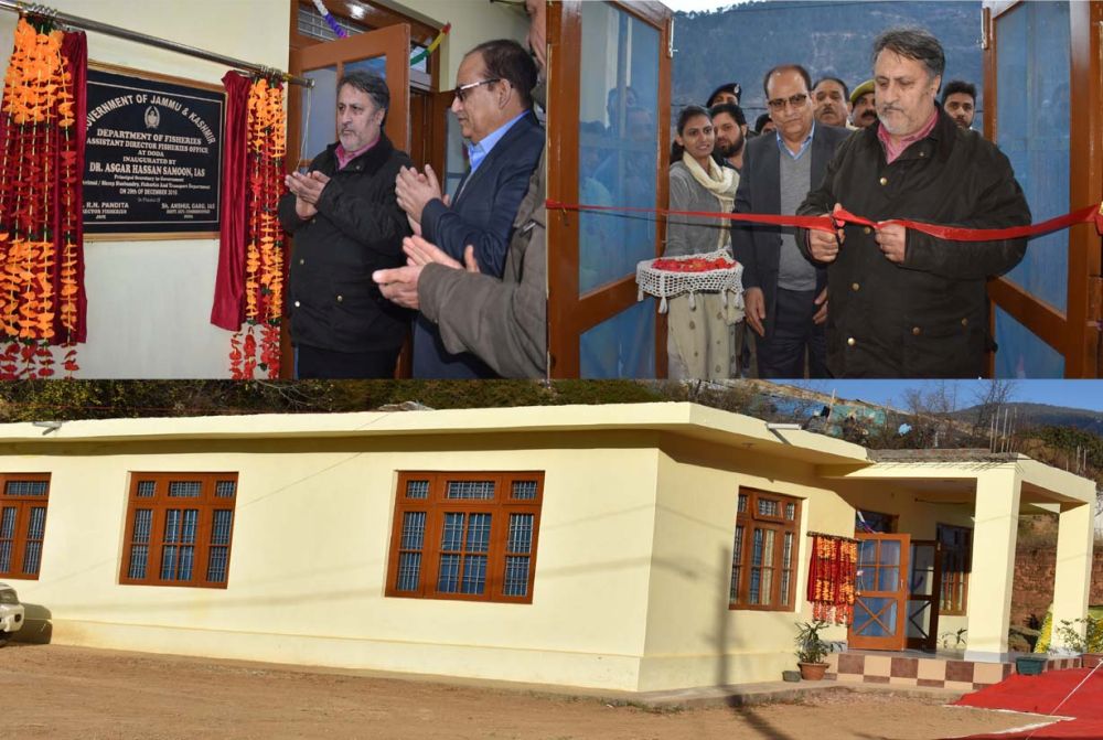 Samoon inaugurates Fisheries Complex; Lays foundation of Veterinary Hospital