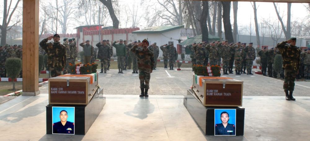 Army pays tribute to 2 JCOs killed in Pak firing in Kupwara