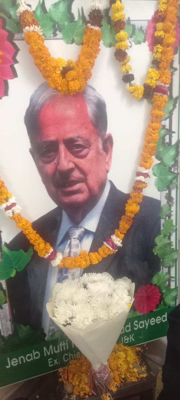 PDP pays tribute to Mufti Sayeed on his seventh death anniversary