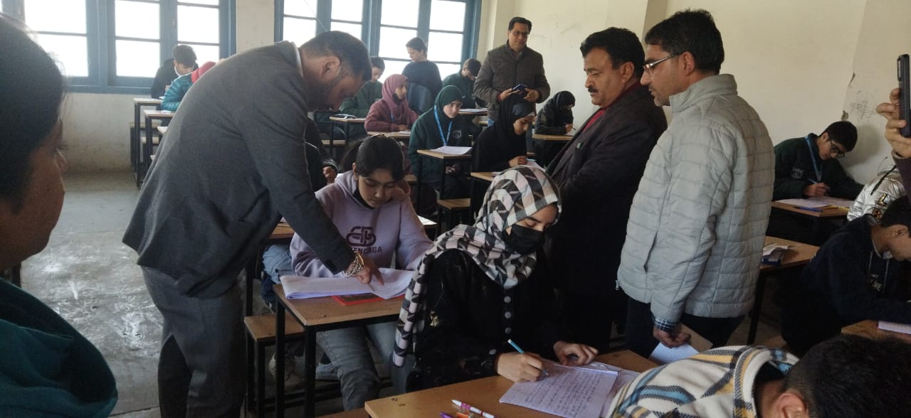 Director SCERT visits Class 8th exam centres; takes stock of arrangements