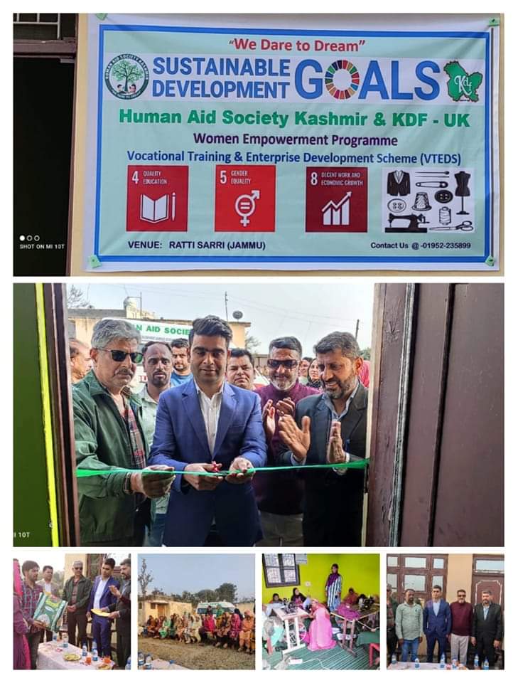HAS in collaboration with KDF-UK sets up skill center in Sujwan Jammu