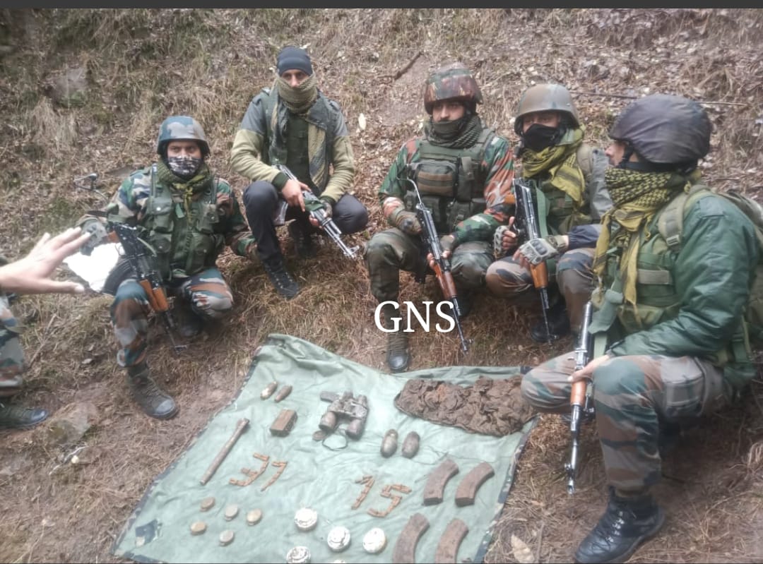 Arms And Ammunition Recovered in Mendhar Poonch