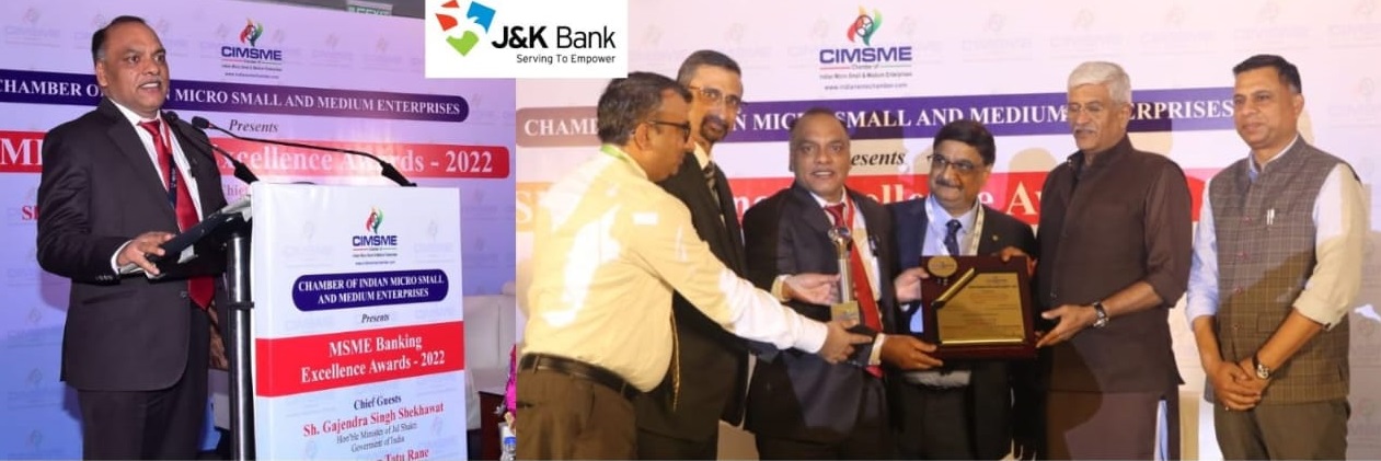 J&K Bank wins top award at MSME Banking Excellence Awards 2022