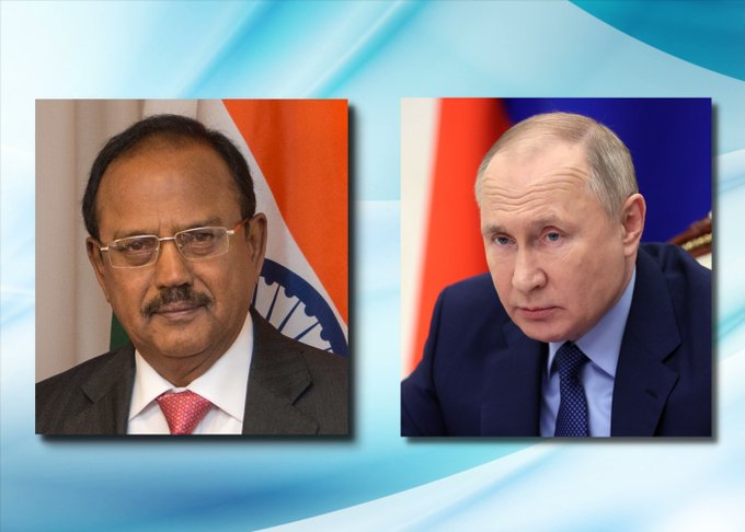 NSA Doval calls on Russian President Putin in Moscow