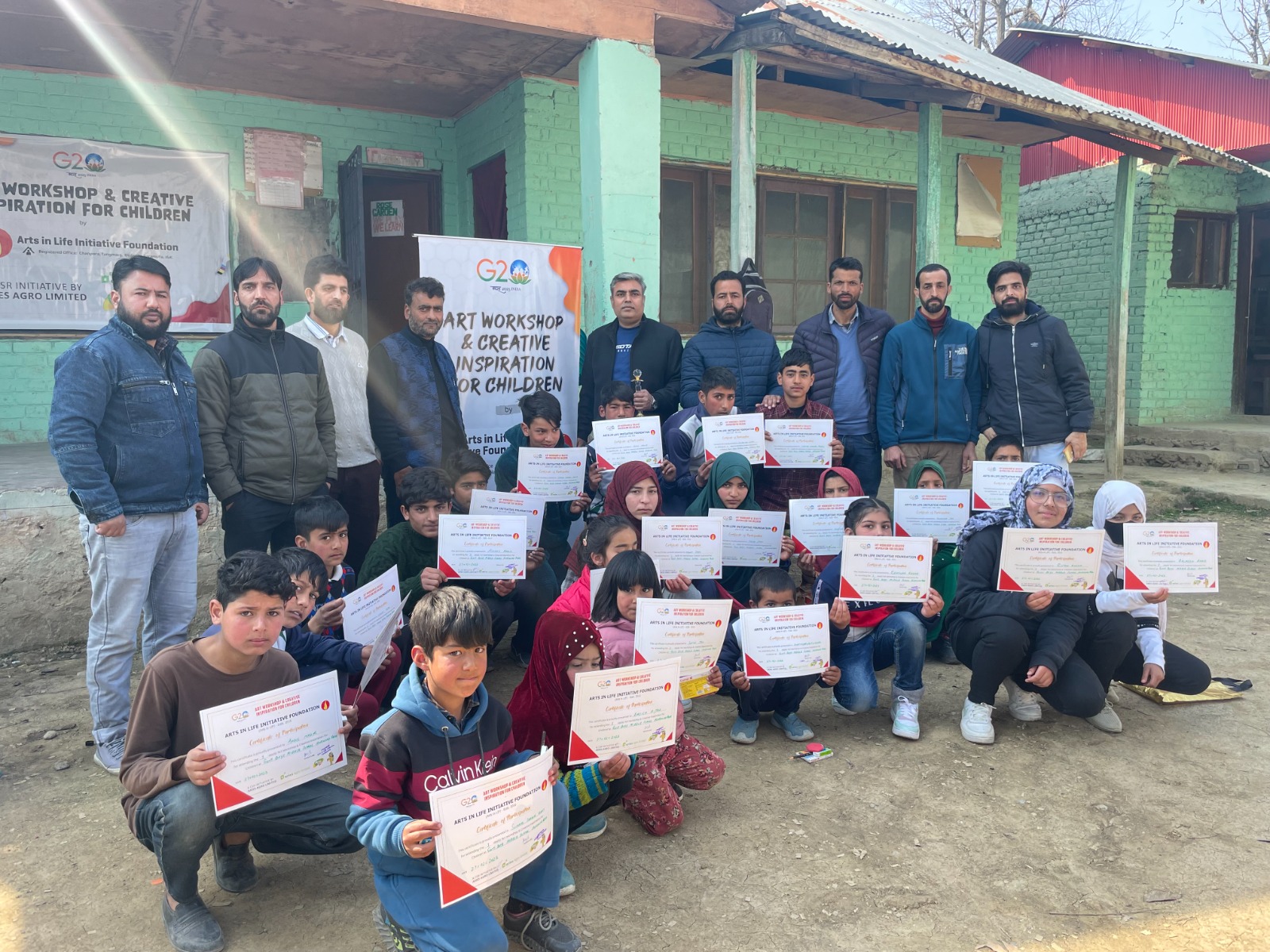 Arts in LIF, Aries Agro Limited organise art workshop in Hurhundpora Pattan
