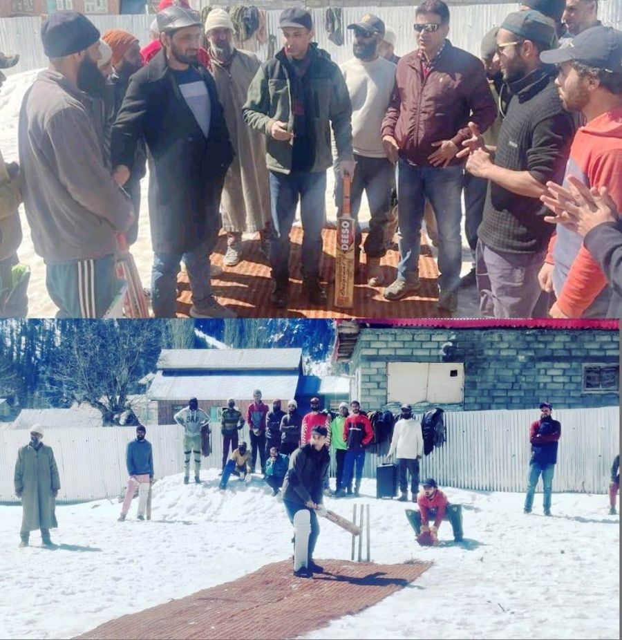 ADC Bandipora inaugurates Snow Cricket Tournament at Gurez