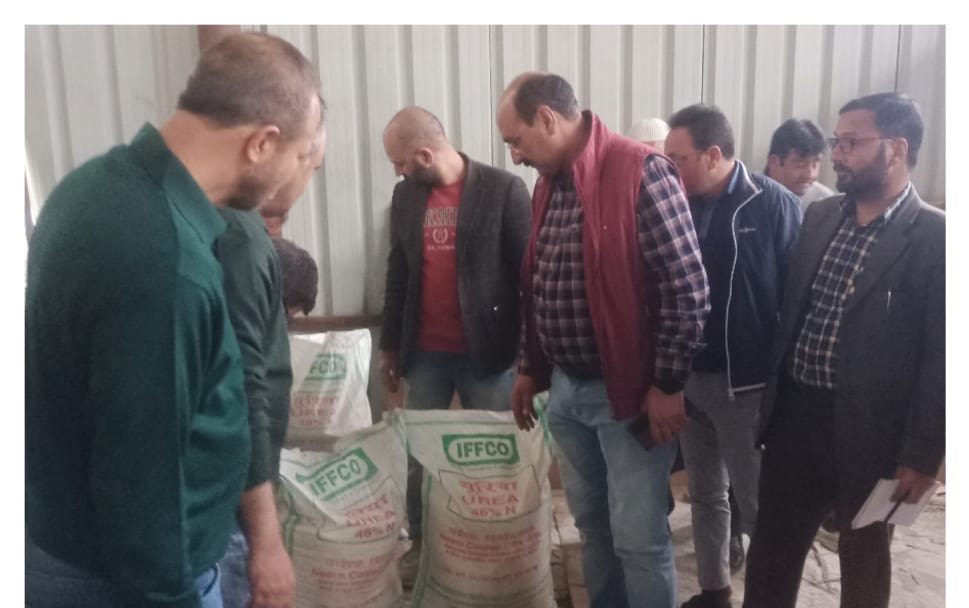 Huge quantity of subsidized urea seized from Plywood Industry at Lassipora Pulwama