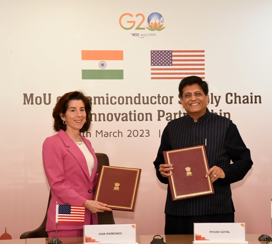 India, US sign MoU to strengthen cooperation in semiconductor sector