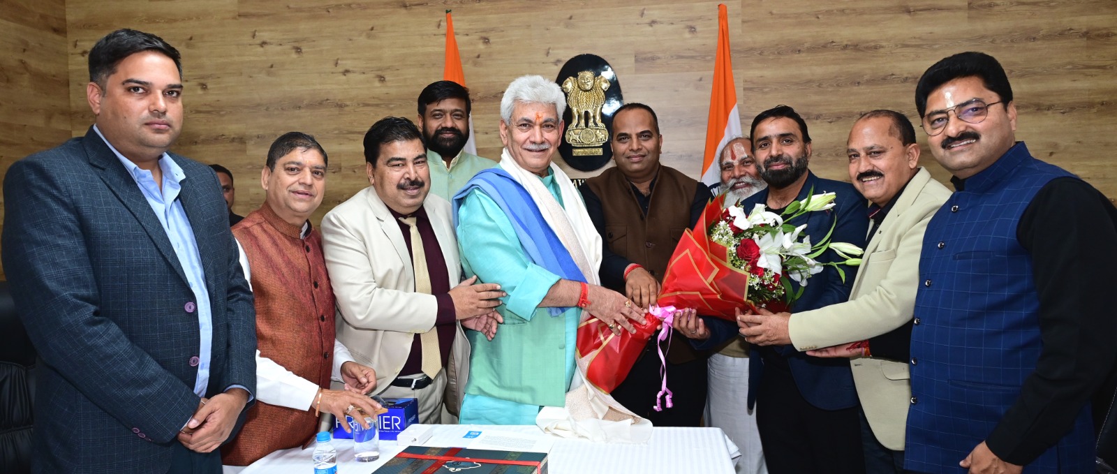 Delegation of SAYBO, panel of Community Leaders of NCM in J&K call on LG