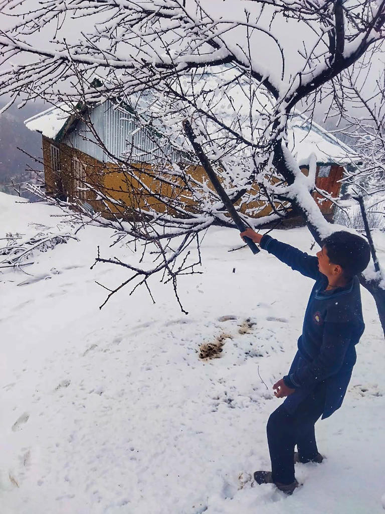 Mid-march snowfall worries fruit-growers in Doda, throws life out of gear