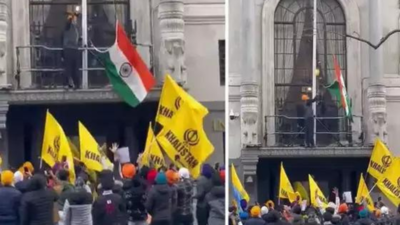 Pro-Khalistan protesters attack Indian Consulate in San Francisco; stage protest outside Australian parliament