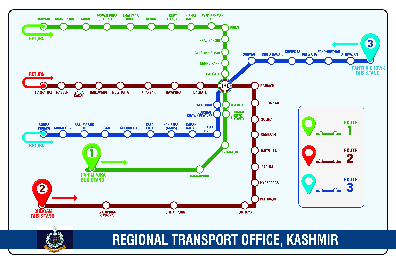 Govt buses to ply on 3 new routes across Srinagar city from Monday