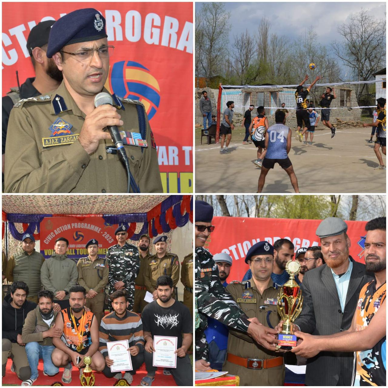 Police organise Volleyball Tournament in Awantipora