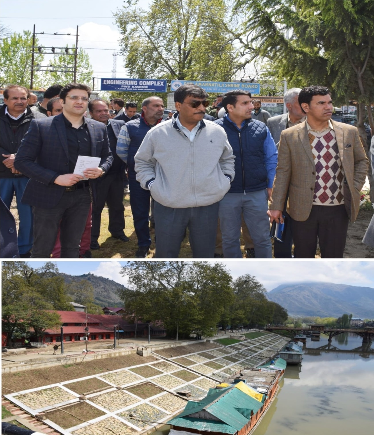 CS tours Srinagar City to inspect developmental works under Smart City Mission