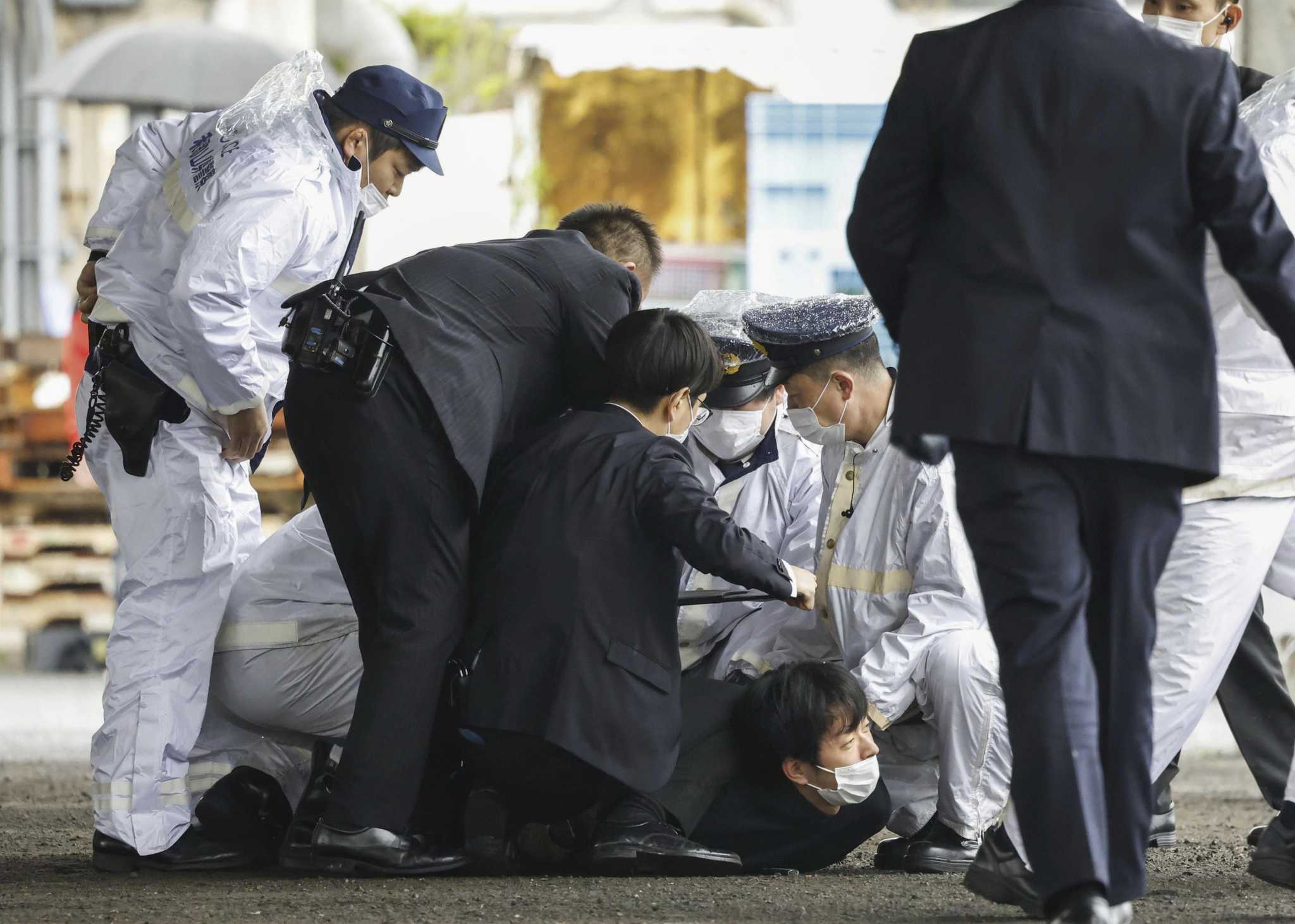 Fishermen at Japan PM attack acted fast to swarm suspect