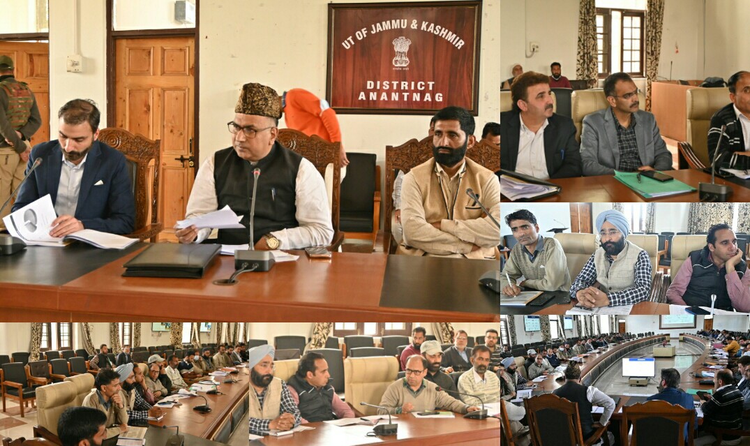 MP Er Gulam Ali reviews developmental scenario of district Anantnag