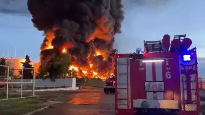 Russian official: Ukrainian drones strike Crimea oil depot