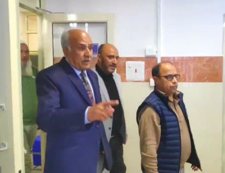 Masoodi reviews patient care facilities at MAB District Hospital Anantnag