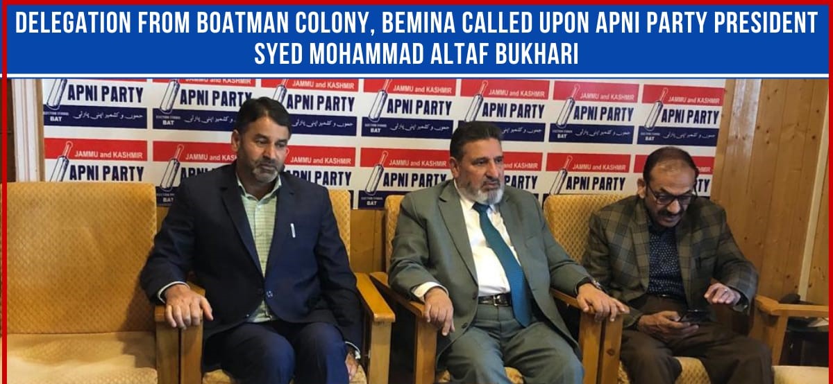 Delegation from Boatman Colony, Bemina calls on Altaf Bukhari